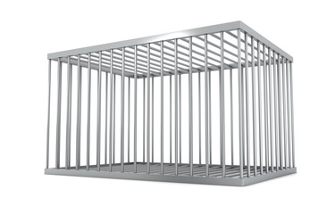 Empty metal cage