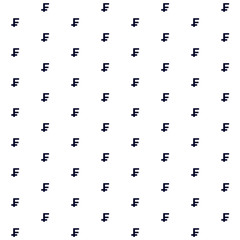 Money currency sign Swiss Franc Switzerland seamless pattern simple style finance business banking cash in colors, navy blue decorated wallpaper background for website, wrapping paper, textile fabric.