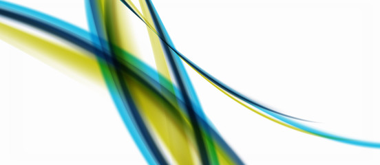 Line wave art illustration on light backdrop. Vector abstract design banner template. Business template