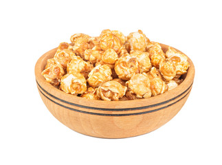 Caramel popcorn in bowl