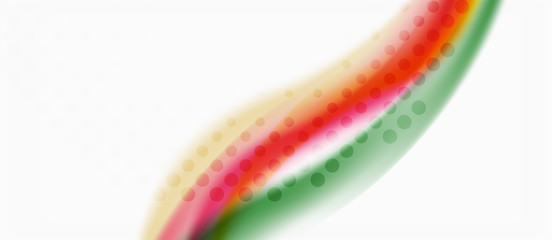 Trendy abstract wave blur pattern, multicolored lines on white background for wallpaper design. Colorful background vector. Creative vector element.