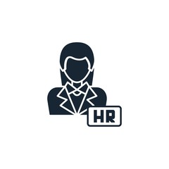 hr manager creative icon. filled multicolored illustration. From Human Resources icons collection. Isolated hr manager sign on white background