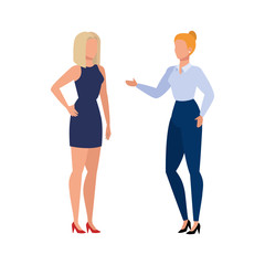 Fototapeta premium business women elegant avatar character vector illustration design