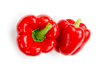 Red Pepper Group Isolated on White