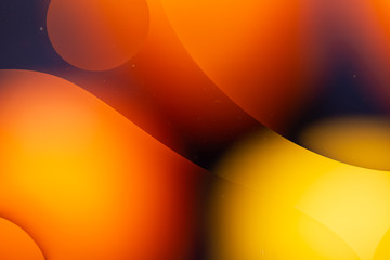 Close-up water and oil abstract in a rainbow lighting effect