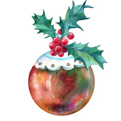 Set of Christmas decorstion. Greeting card, decoration for Christmas, pattern for fabric.