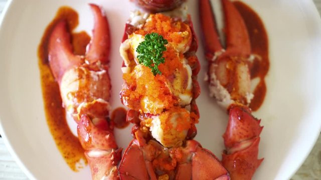 Lobster Tail Steak On Plate