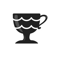 Coffee and tea cup . Teatime mug vector icon in cartoon style.