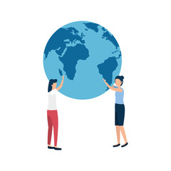 Businesswomen design, Woman business management corporate job occupation and worker theme Vector illustration