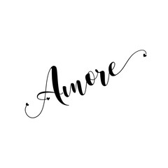 Amore- Calligraphy text. Good for home decor, greeting card, poster , banner, textile print, and gift.