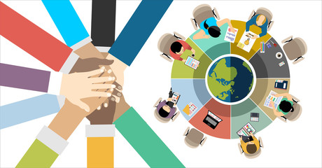 Flat design illustration concepts for business analysis and planning, consulting, team work, project management, financial report and strategy . Concepts web banner and printed materials.