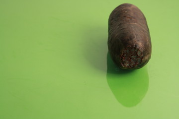 the morcilla is a sausage based on coagulated and cooked blood