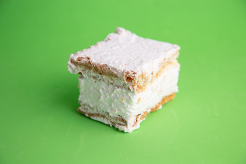 delicious pastel meringue white strudel