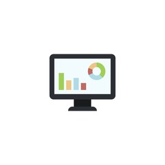 Web analytics creative icon. flat multicolored illustration. From SEO icons collection. Isolated Web analytics sign on white background.