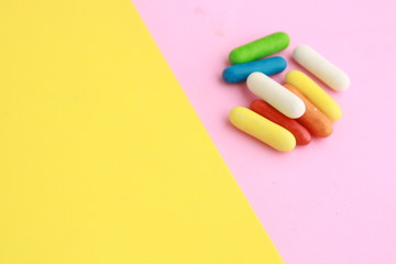 Fruit flavored colorful candy jelly bean gummies