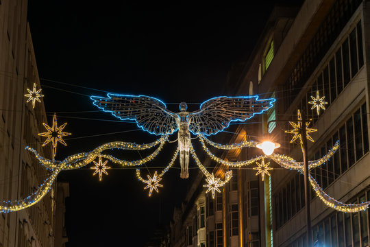 Christmas lights on Jermyn Street, London, UK