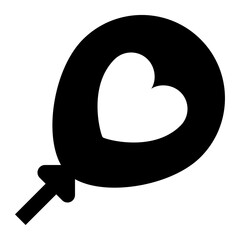 balloon glyph icon vector