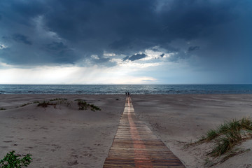Stormy clouds over Baltic sea.