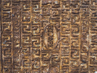 ancient stone carvings in temple