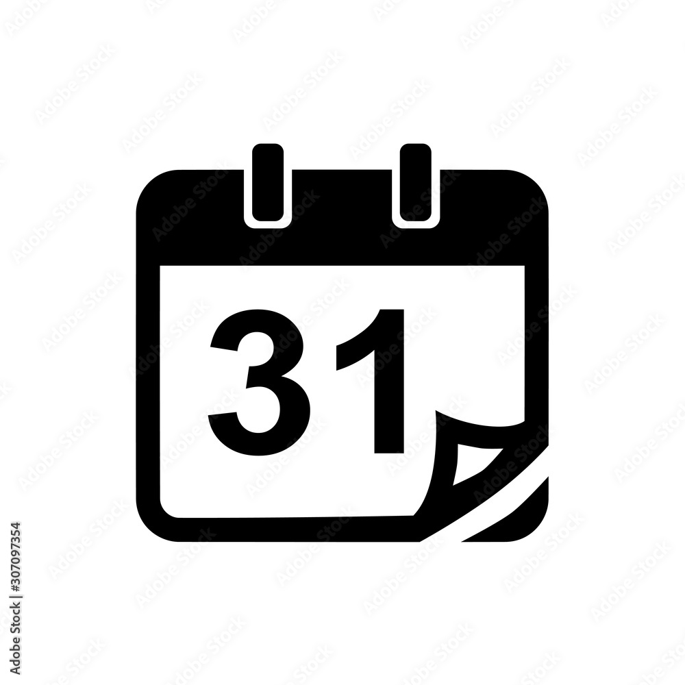 Poster Calendar icon flat style isolated on background. Calendar icon sign symbol for web site and app design.