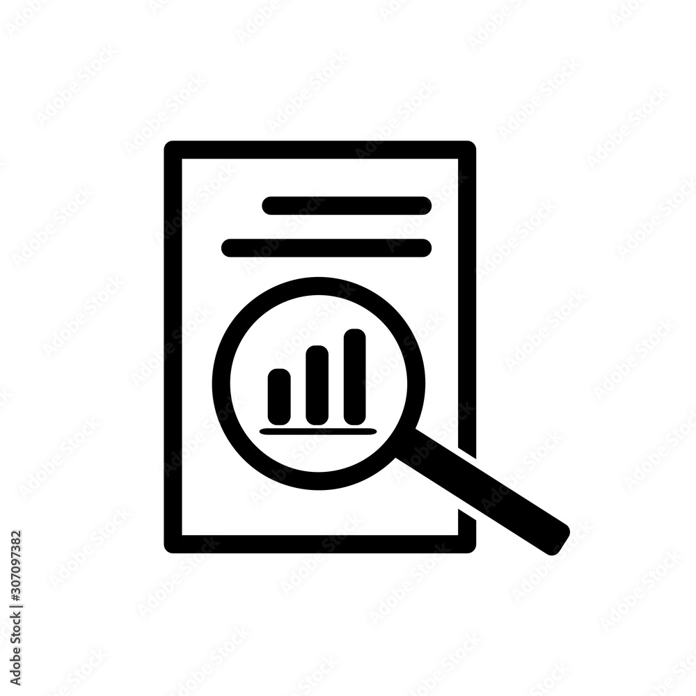 Aufkleber data analysis icon flat style isolated on background. data analysis sign symbol for web site and app design.