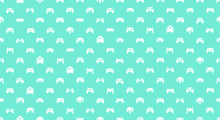 Video game controller background Gadgets and devices seamless pattern Coral Blue color Eps10 vector © Darcraft
