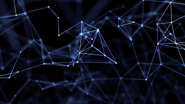 Communication network in cyberspace concept. 