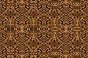 Artistic African pattern, orange and brown colors