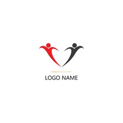 Success people logo vector illustration template