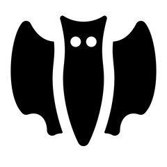 bat glyph icon vector