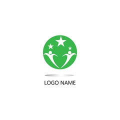 Success people logo vector illustration template