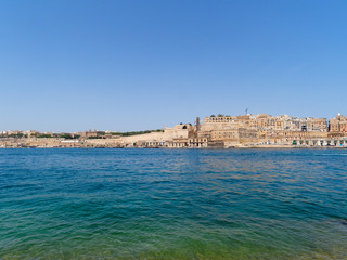 Fototapeta na wymiar View of the beautiful and old city of Valletta. Malta