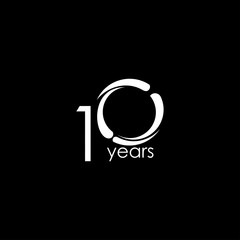10 Years Anniversary Celebration Vector Template Design Illustration