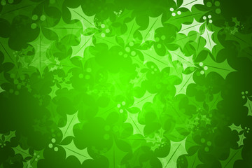Fondo verde navide&ntilde;o con hojas de acebo.