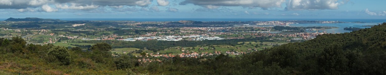 Fototapeta na wymiar View of Santander from nature park Cabarceno,province Pas-Miera in Spain