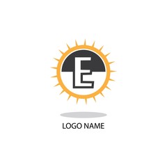 E LOGO SYMBOL MODERN BUSINESS
