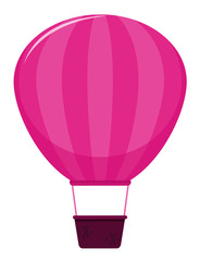Single picture of pink hot air balloon
