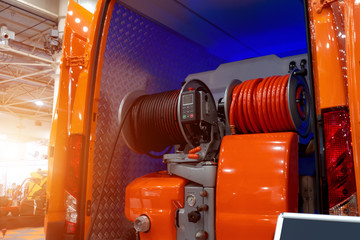 Car with professional repair equipment