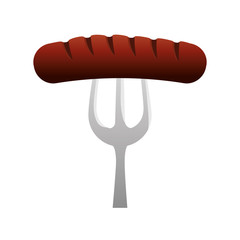 Sausage icon design, Eat food restaurant menu dinner lunch cooking and meal theme Vector illustration