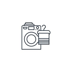 Laundry service creative icon. line illustration. From Services icons collection. Isolated Laundry service sign on white background