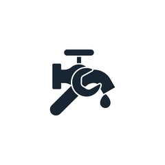 Plumbing service creative icon. filled illustration. From Services icons collection. Isolated Plumbing service sign on white background