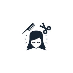 Hairdressing salon creative icon. filled illustration. From Services icons collection. Isolated Hairdressing salon sign on white background