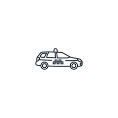 Taxi service creative icon. line illustration. From Services icons collection. Isolated Taxi service sign on white background
