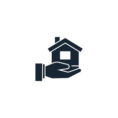 Real estate service creative icon. filled illustration. From Services icons collection. Isolated Real estate service sign on white background