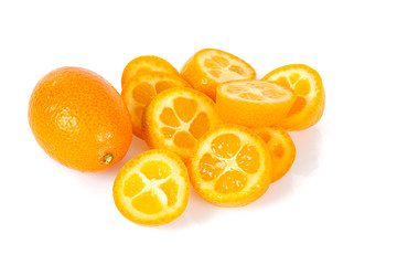 fresh kumquat fruit isolated on white background