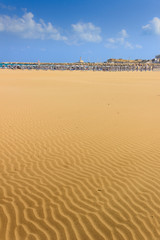 Gargano coast: Bay of Vieste, (Apulia) Italy. Convento or San Lorenzo beach, which is so long that...