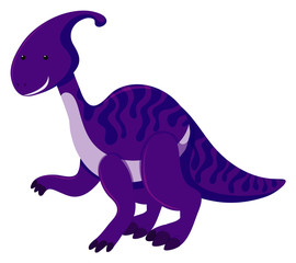 Obraz na płótnie Canvas Single picture of parasaurolophus in purple