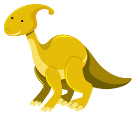 Single picture of yellow parasaurolophus