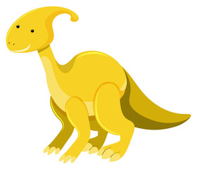 Single picture of parasaurolophus in yellow