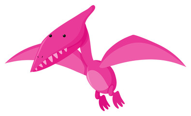 Single picture of pink pteranodon flying © brgfx